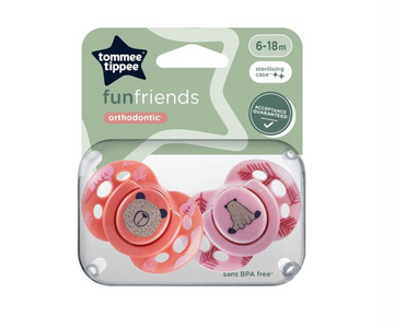 Chupones Fun Friends Niña 6- 18M X 2 Tommee Tippee