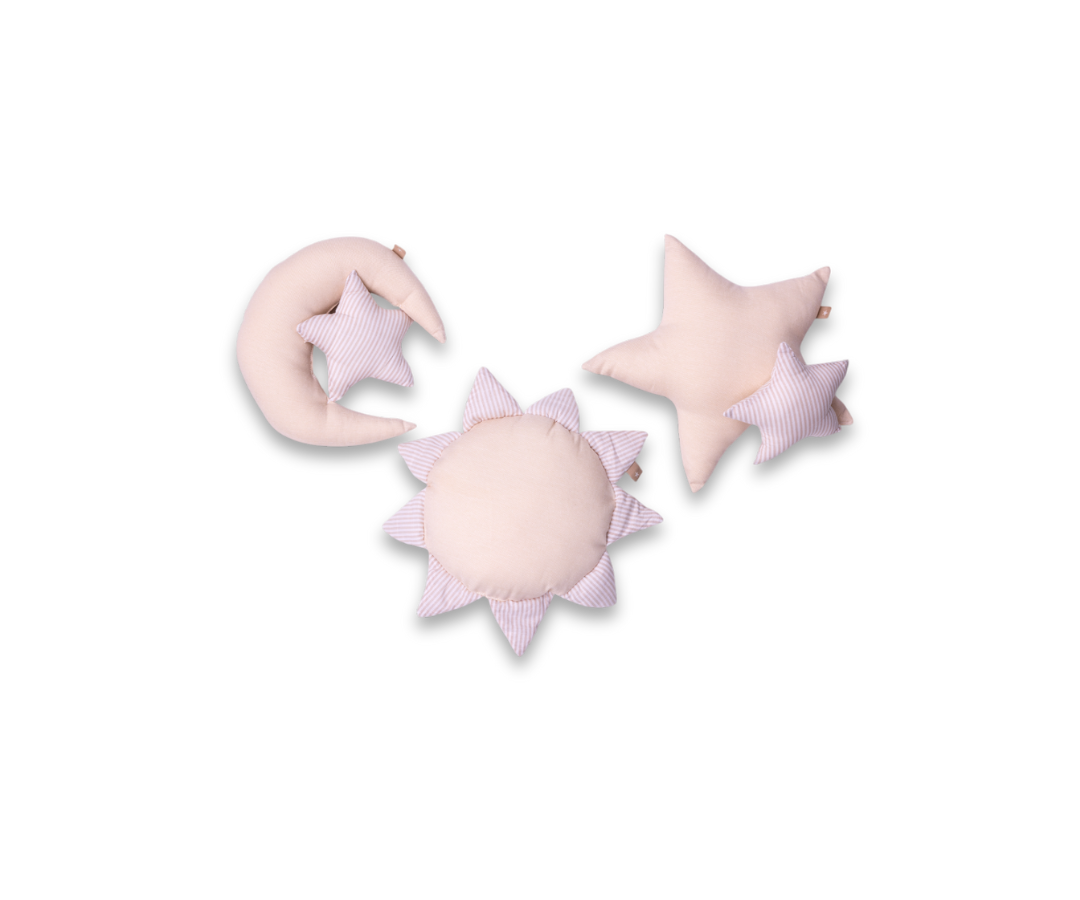 Cojines  3 PZ. Estrella - Sol Y Luna |  Beige B4 Baby