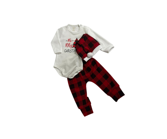 Set 3 Piezas Escoces Rojo Unisex Lara