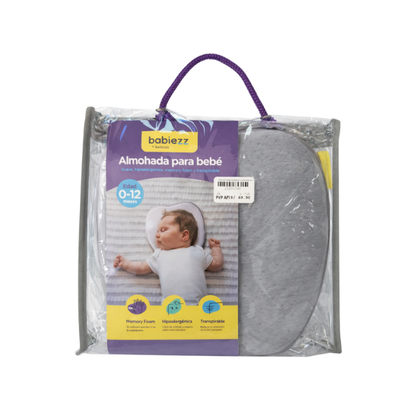 Almohada Babiezz De Memory Foam | Gris Apple Shape Belezza