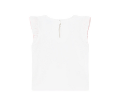 Camiseta Combinada Tul Bco - Dalia Mayoral