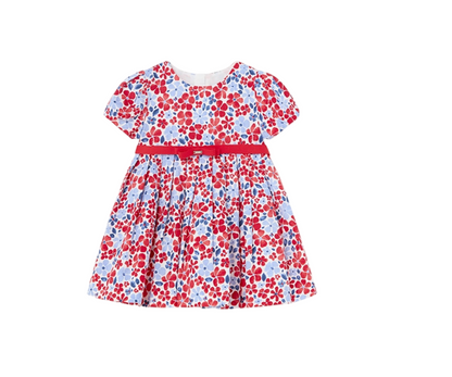 Vestido Satén Estampado Niña Rojo Mayoral