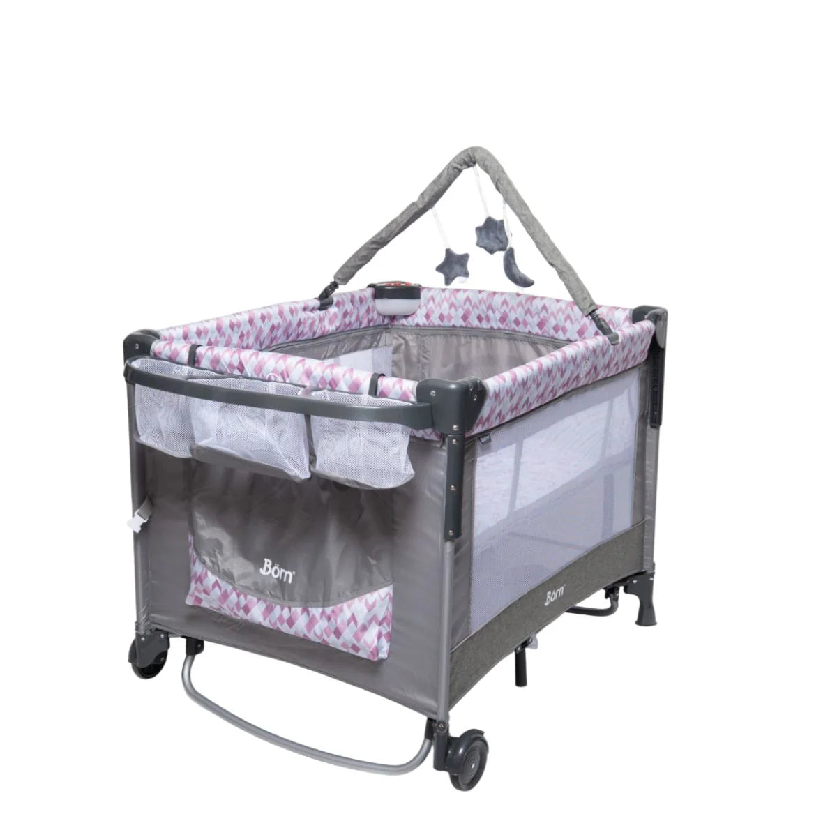 Corral Cuna Y Apego Collyn | Pink Print Born