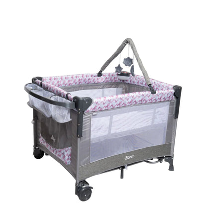 Corral Cuna Y Apego Collyn | Pink Print Born