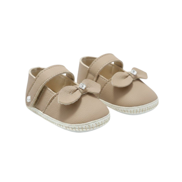Zapato Beba Mafalda Lazo Beige Velcro - B4Baby