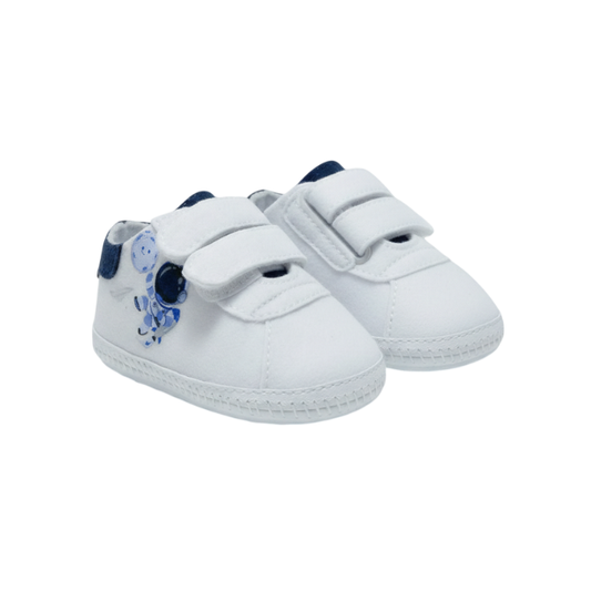 Zapatilla Bebe Blanco Astronauta / Velcro - B4Baby