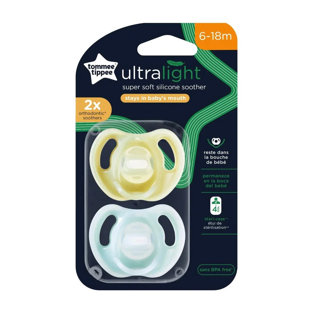 Chupones Ultra Light 6-18M Amari-Verde X 2 Tommee Tippee