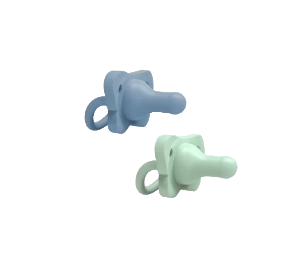 SET 2 CHUPONES SILICONA HAPPY PACI VERDE Y AZUL