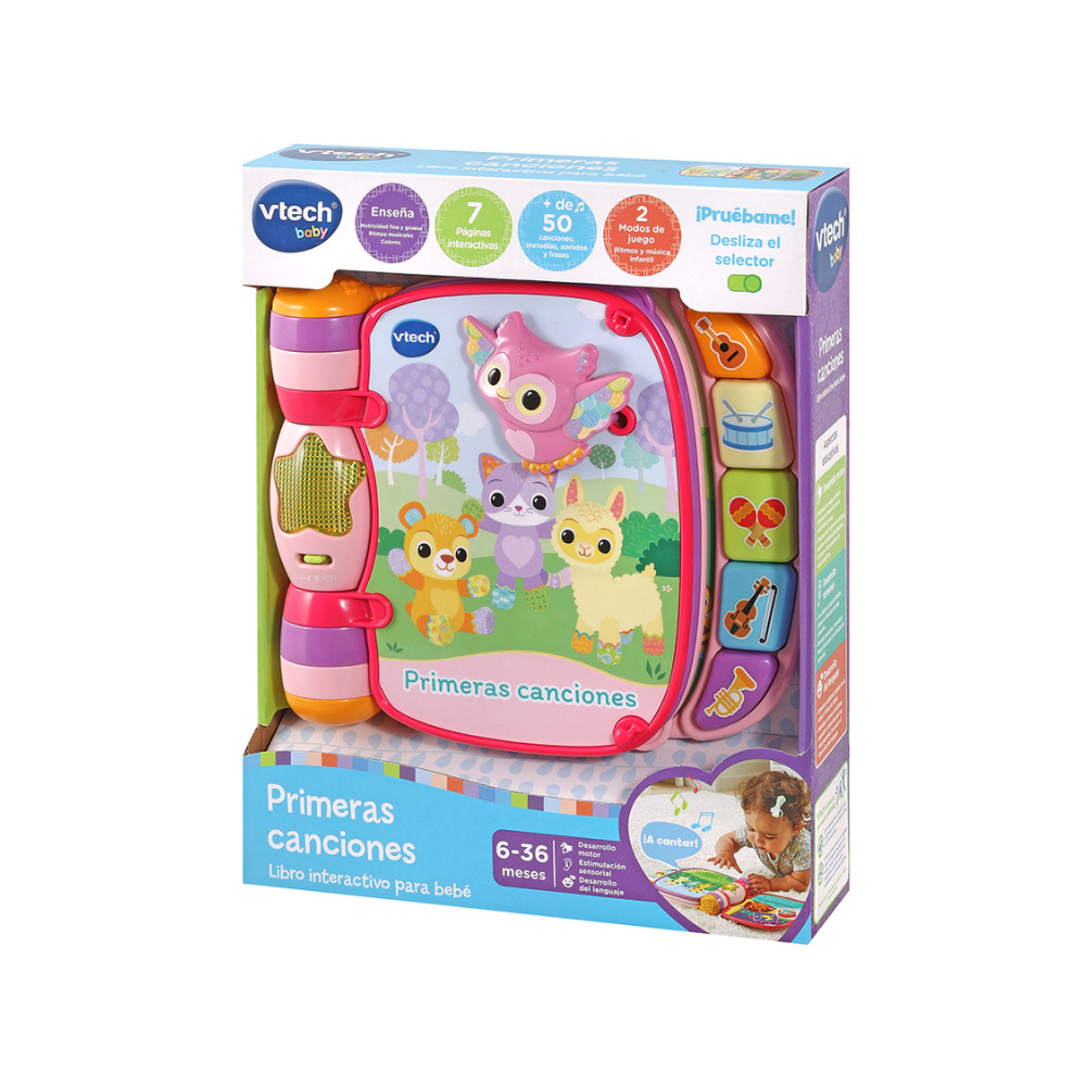 Primeras Canciones Libro Interactivo Para Bebés | Rosa Vtech