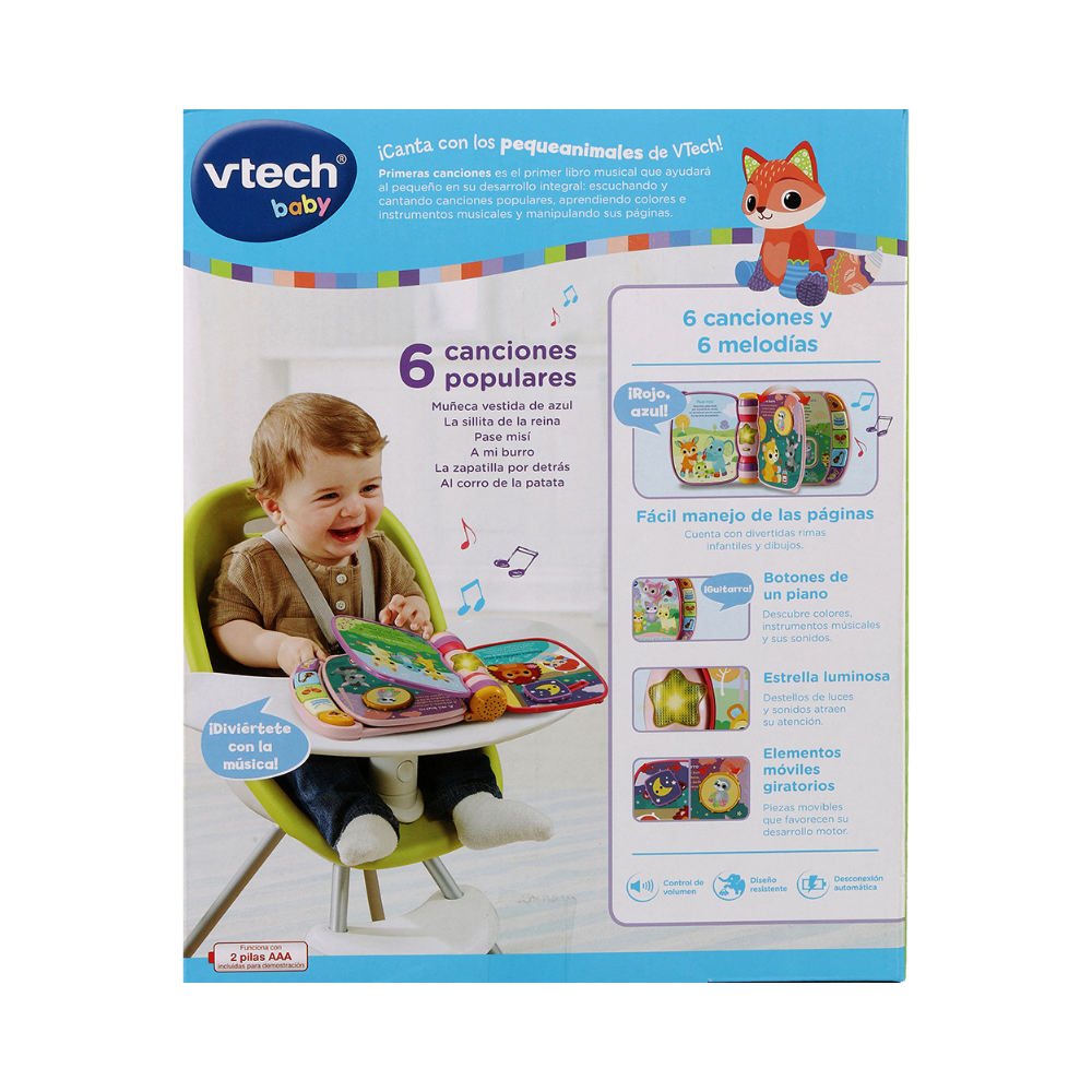 Primeras Canciones Libro Interactivo Para Bebés | Rosa Vtech