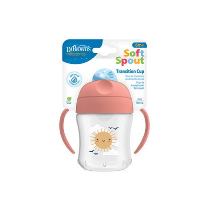 Vaso Con Asas B/ Suave Antiderrame | Rosa - Dr. Browns
