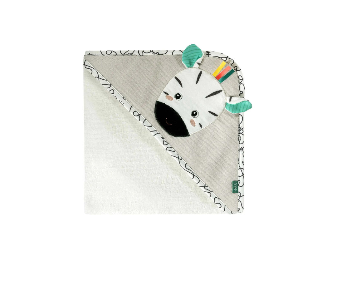 Toalla Con Capucha Zebra Baby Fehn