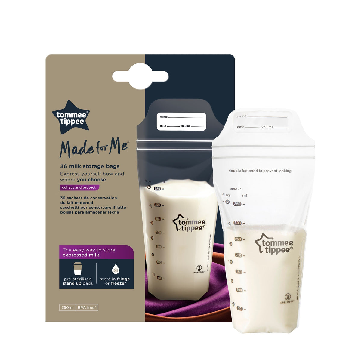 Bolsas Para Almacenar Leche Materna X 36 Unidades Tommee Tippee
