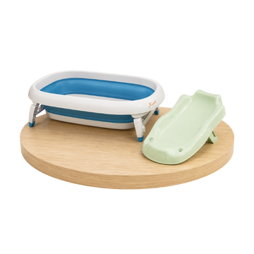 Combo Soporte + Bañera Plegable Mega | Azul - Karibu