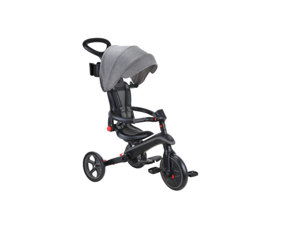 Triciclo Explorer Trike Plegable 4 En 1 | Gris Carbón Globber