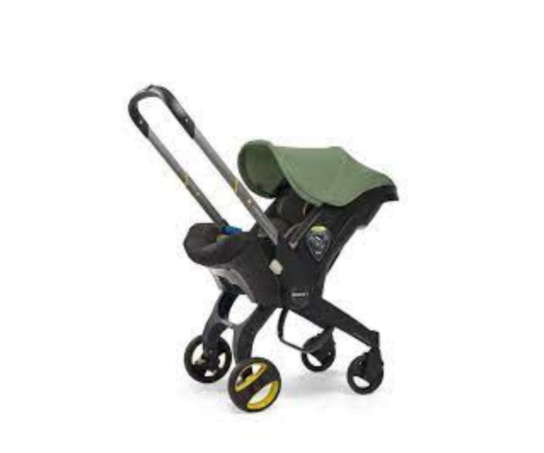 Coche Con Asiento Auto -Base Desert Green Doona