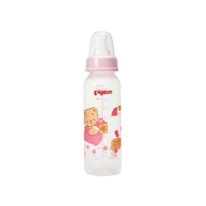Biberón Peristáltico Standra  Decorado x 240 ML - Pigeon SOLO COLOR ROSADO