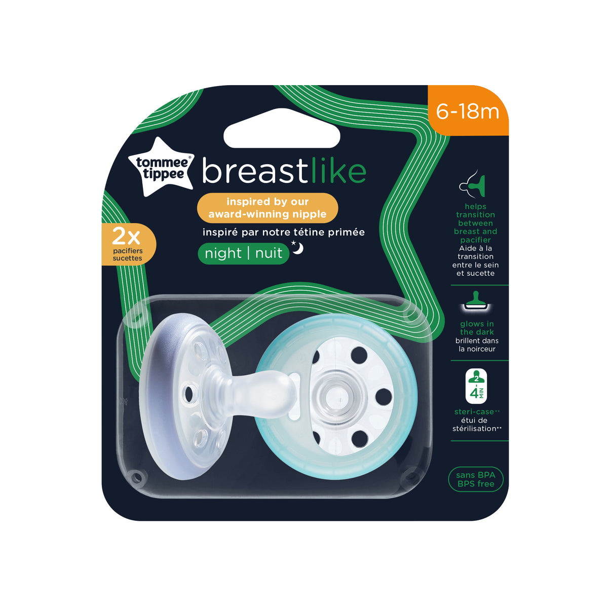 Chupones Breast - Like  6 - 18 Meses X2 Tommee Tippee