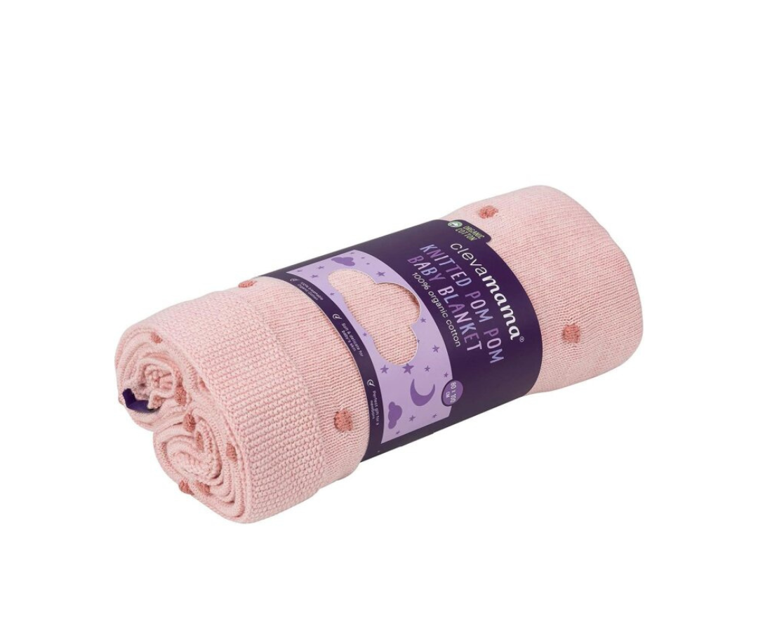 Cobija Pom Pom Tejida | Rosa Clevamama