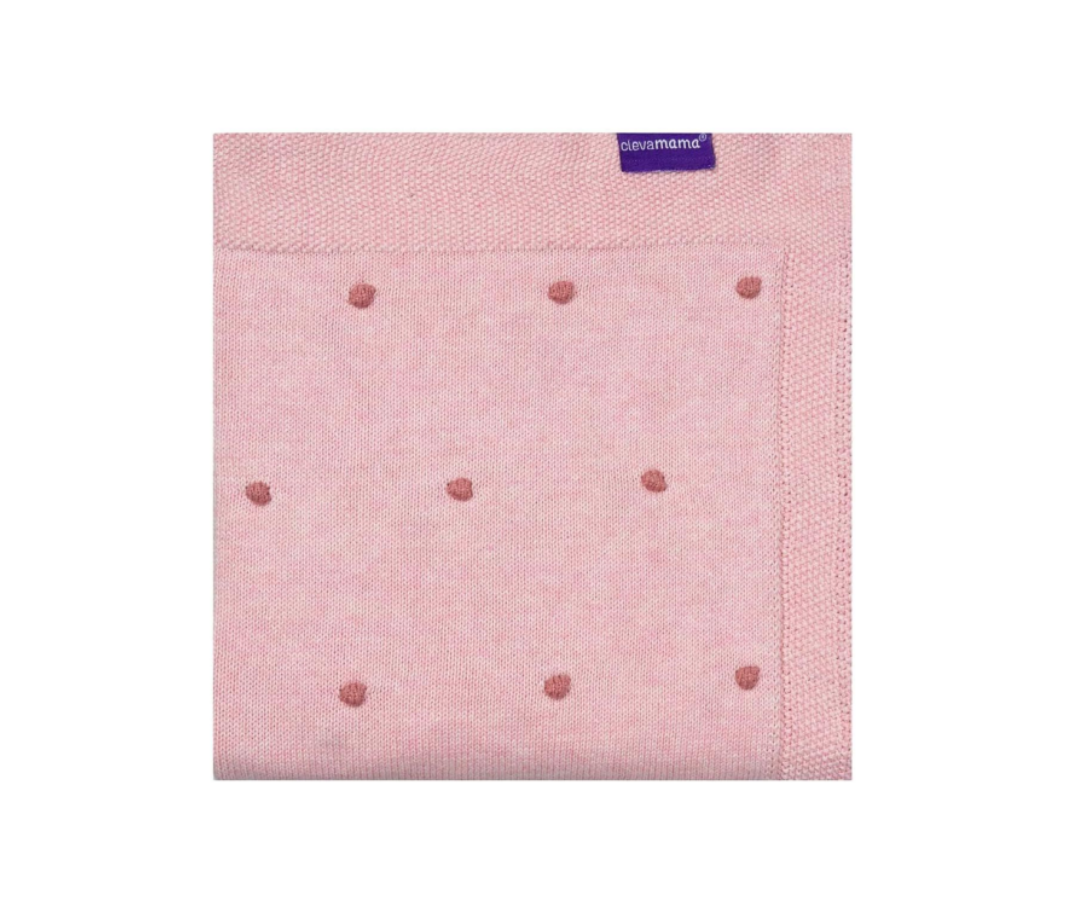 Cobija Pom Pom Tejida | Rosa Clevamama