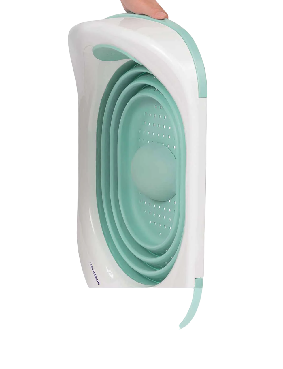 Bañera Plegable Y Antideslizantes Azul Clevamama