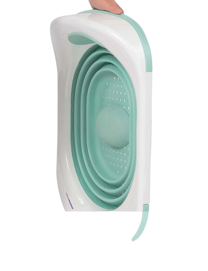 Bañera Plegable Y Antideslizantes Azul Clevamama