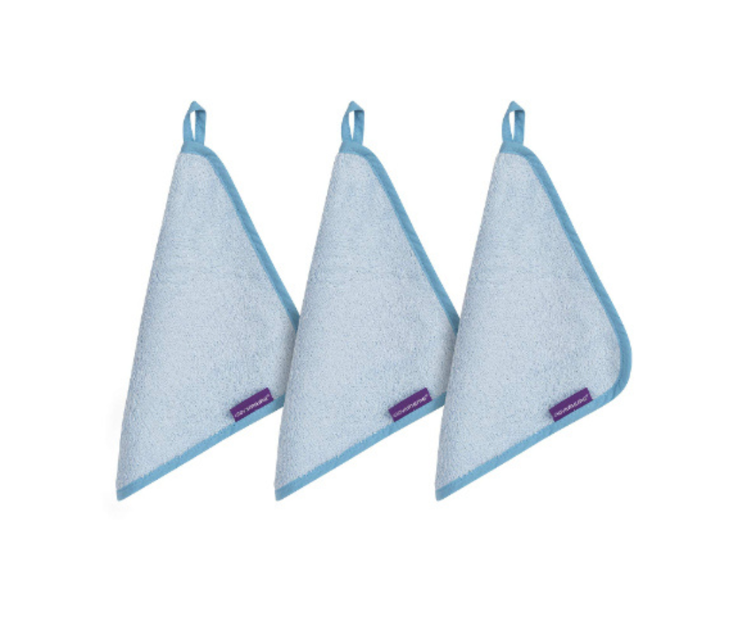 Set 3 Toallitas Azul Clevamama