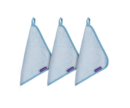 Set 3 Toallitas Azul Clevamama