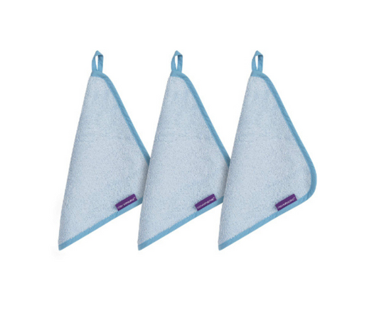Set 3 Toallitas Azul Clevamama