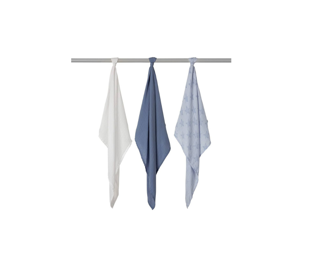 Manta de Muselina X3 Bamboo  | Celeste Clevamama