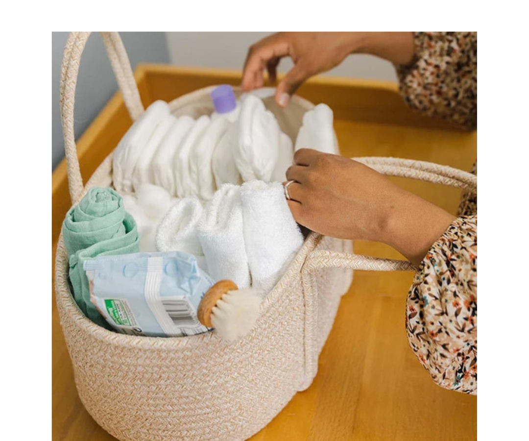 Canasta Organizador De Pañales Y Toallitas Bolsa Pañales Y