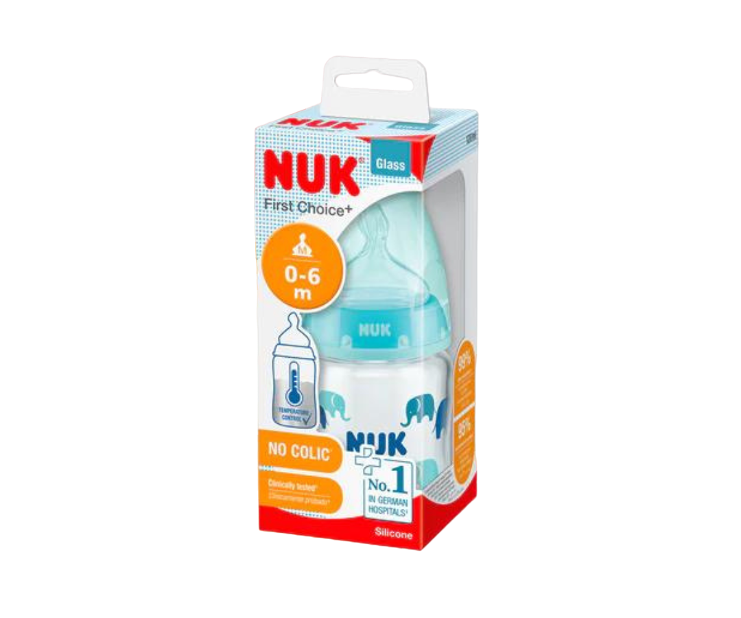 NUK BIBERON FIRST CHOICE VIDRIO CT 120ML NINO