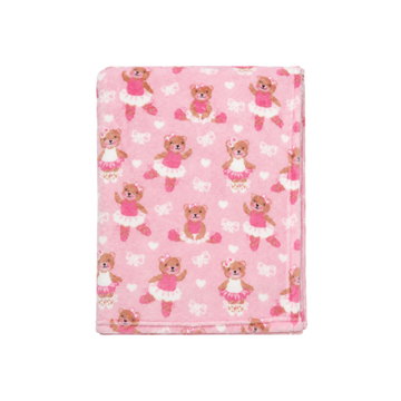 Cobija 75x100 cm | Osita Ballet Rosada - Infancie