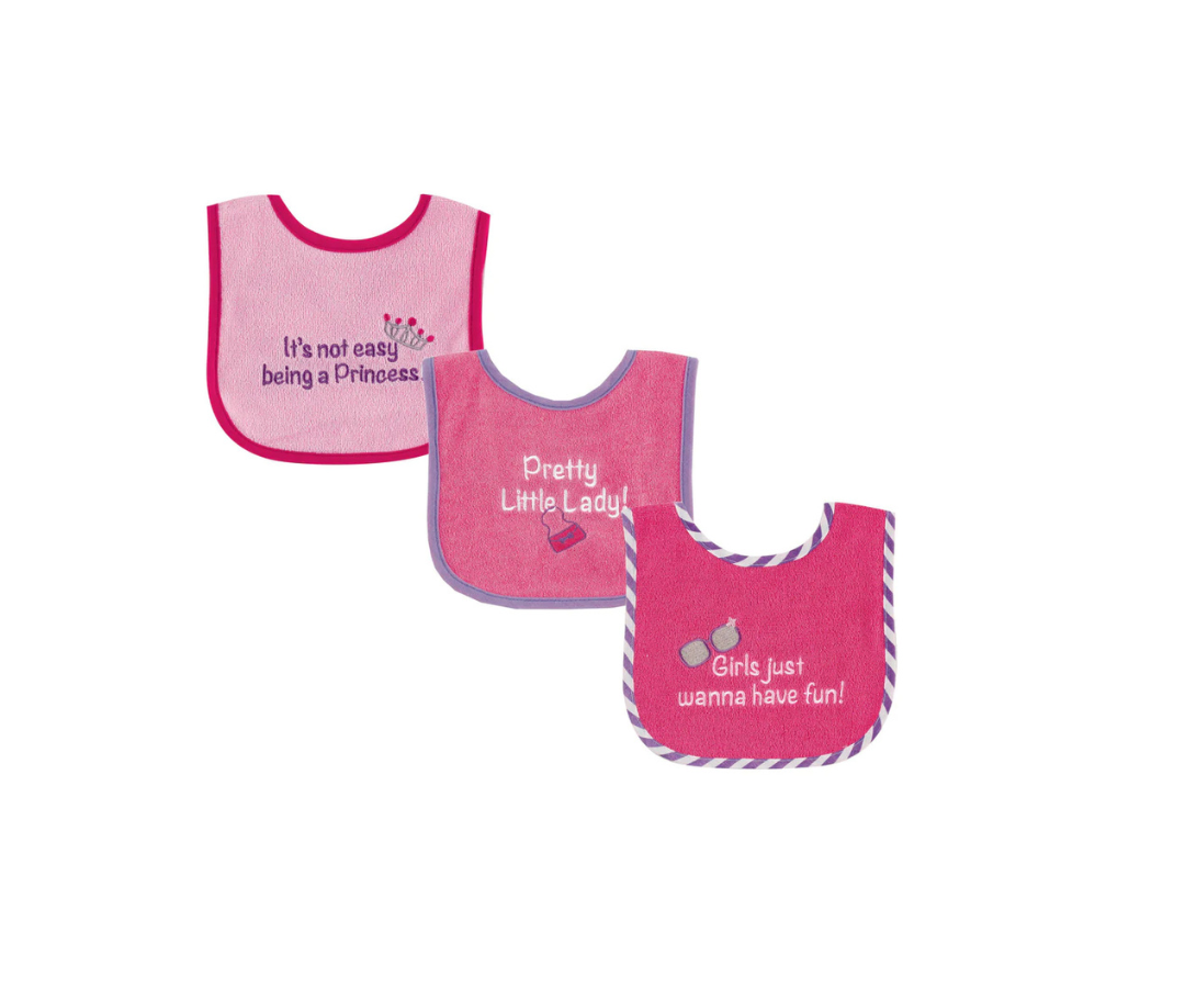 Set x3 Bbaberos Platicos |Niña  Luvable Friends