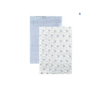 Mantas Swaddle De Muselina X2  Celeste  Hudson Baby