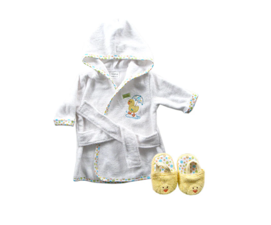 Bata Con Pantuflas | Blanco Pollito Luvable Friends