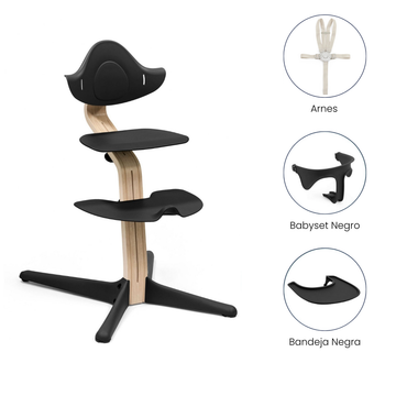 Combo Conjunto Silla de Comer Nomi | Negro Stokke
