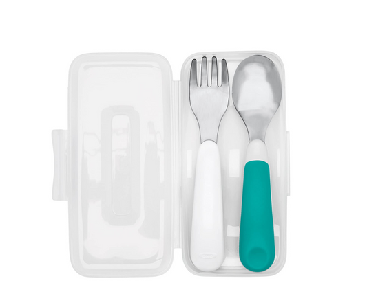 Estuche De Tenedor Y Cuchara | Teal Oxo
