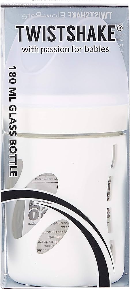 BIBERON  DE VIDRIO 180ML - BLANCO TWISTSHAKE