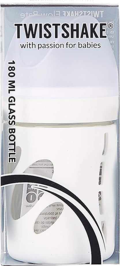 BIBERON  DE VIDRIO 180ML - BLANCO TWISTSHAKE