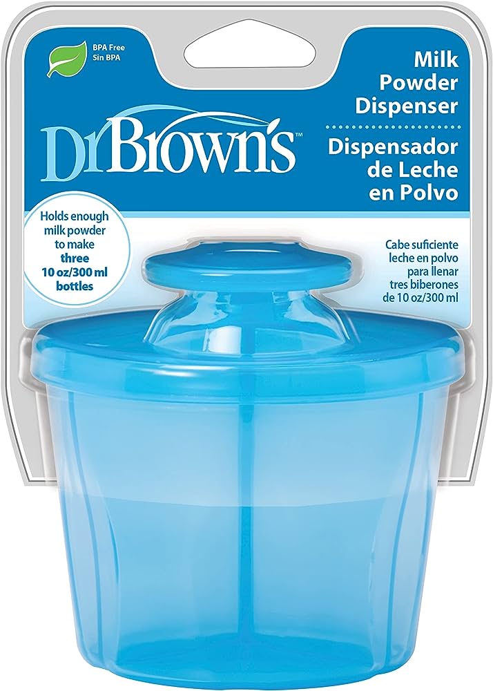 DISPENSADOR DE LECHE EN POLVO AZUL DR. BROWNS