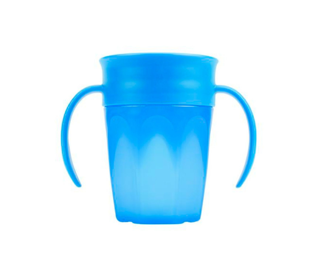 Vaso Con Asas  360°  Azul 7 Oz Dr. Browns