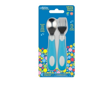 Set Cuchara - Tenedor Celeste Dr. Browns