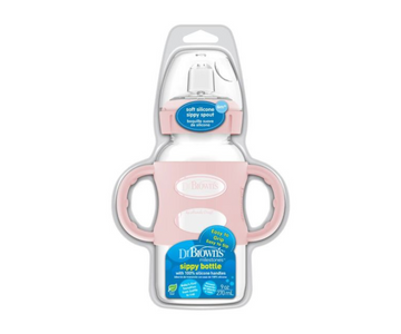 (Sin stock) BIBERON DE TRANSICION CON ASAS OPT. B/A.  PINK  MAT Dr. BROWN'S