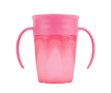 Vaso Cheers 360° Con Asas Rosa Dr. Browns