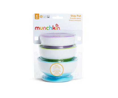 Set 3 platos Hondos Con Ventosa  Munchkin