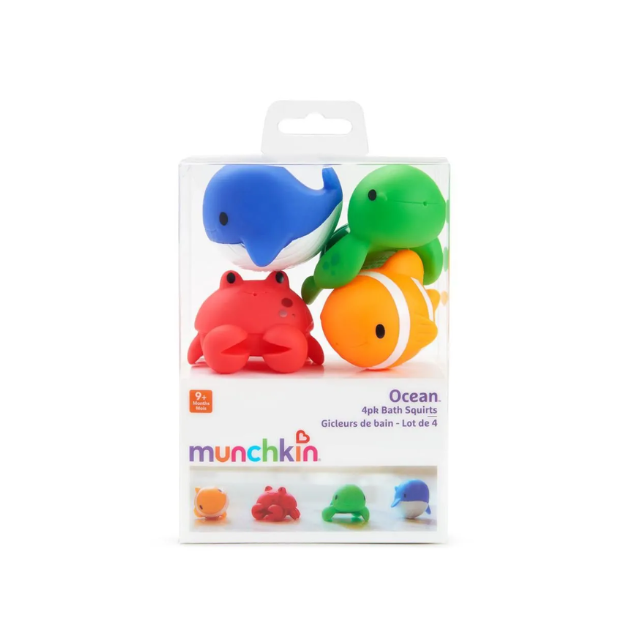 Set 4 Juguetes Marino P/Baño 9M+