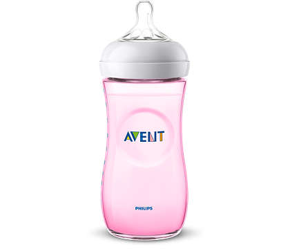 BIBERON NATURAL 330ML ROSADO  AVENT