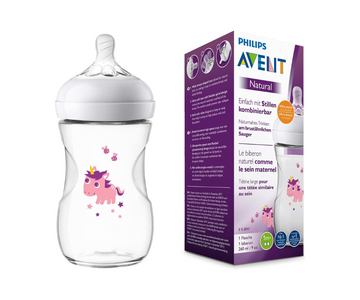 BIBERON NATURAL 2 9OZ UNICORNIO AVENT