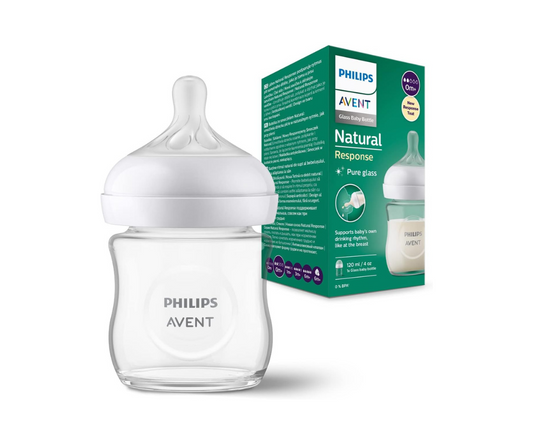 Biberón De Vidrio 4Oz Nat Response Avent (sin stock)
